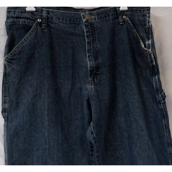 Wrangler 38x32 Relaxed Fit Baggy Medium Wash Straight Carpenter Jeans 94LSWQW - Picture 4 of 14